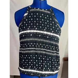 mudd black white bandana print halter y2k‎ vintage boho festival summer western